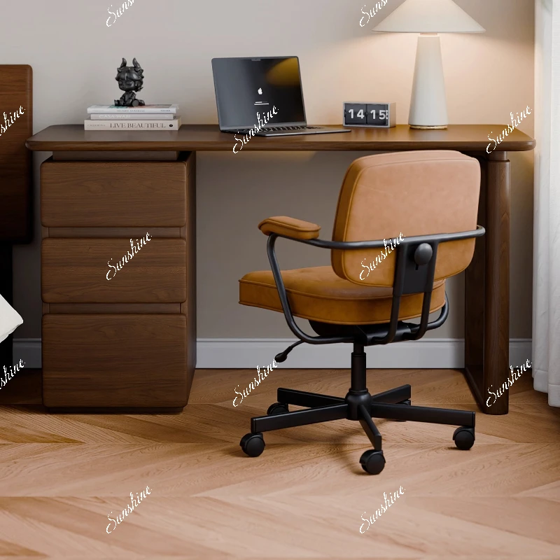 Solid wood Chinese-style office workbench with drawers, living room home learning and writing desk