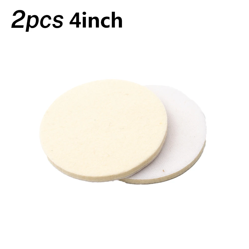 2PC Wool Felt Polishing Pads Abrasive Wheel For Glass Stainless Steel Polish Repair Scratches 3 4 5 6 7 Inch Soft Felt Discs