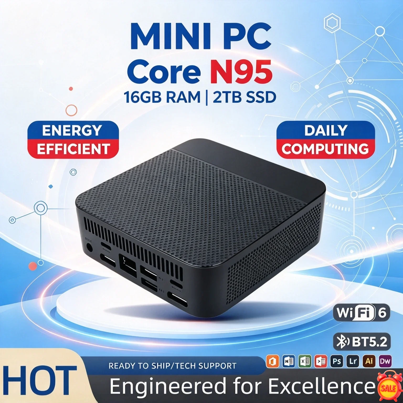 小型デスクトップpc-intel-n95-16gb-nvme-ssd-トリプル4k-wifi6-bt52-静音冷却-ホームオフィス-プロマックス-高速ターボ