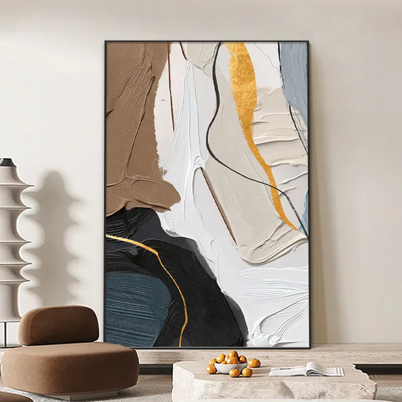 Abstract Art Living Room Decorative Dafen Village Oil Hanging Painting Texture Large Floor Painting Porch Sofa