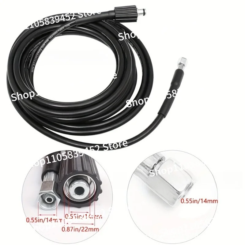For High Pressure Car Wash Hose Household Washer M22-14 Explosion Proof Anti-Kink Hose M14 Braided Hose 5800psi