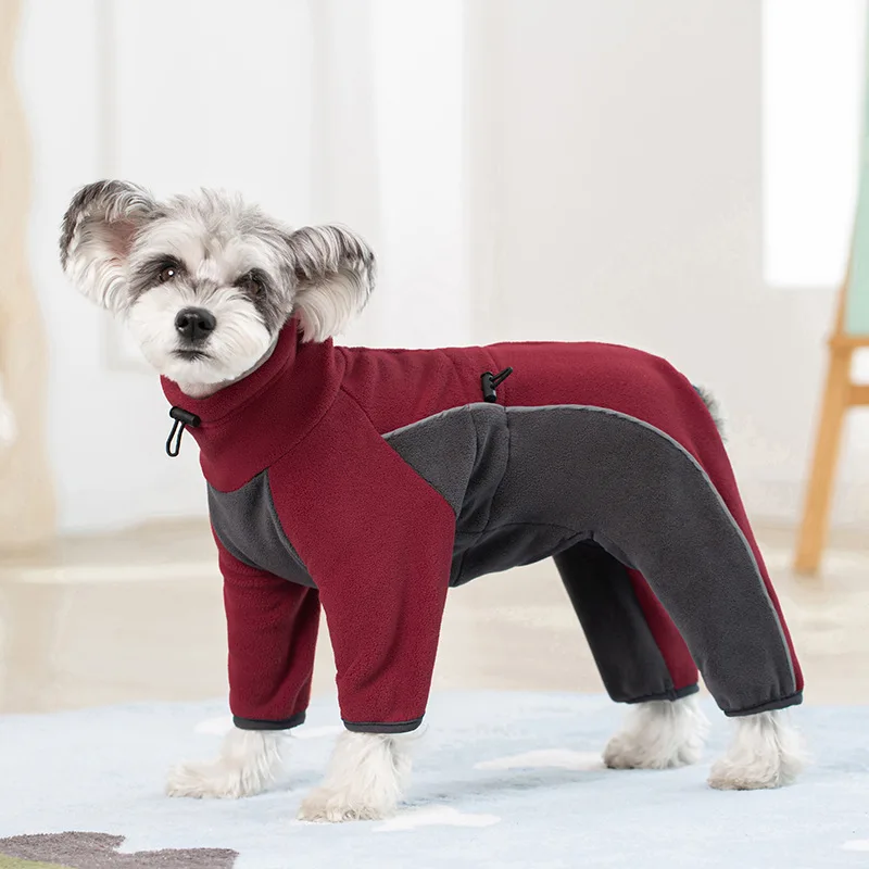 

Pet Dog Clothes Bichon VIP Schnauzer Small and Medium-Sized Dogs Thermal Four-Leg Cotton-Padded Coat