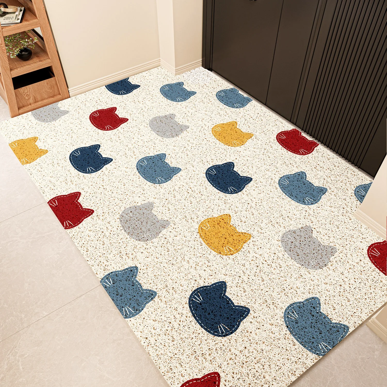 Entrance Doormat Cute Cartoon Welcome Rug Non-slip Dirt Trapping Entry Door Mats Porch Change Insole Carpet Free Cut Easy Clean