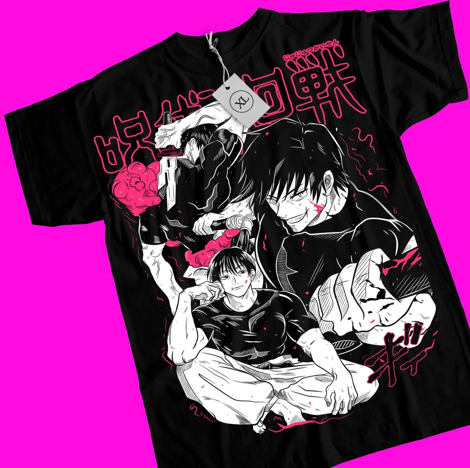 

T-shirt Jujutsu Kaisen Fushiguro Toji All Sizes Gojo Anime Horror Gift Shirt Tee