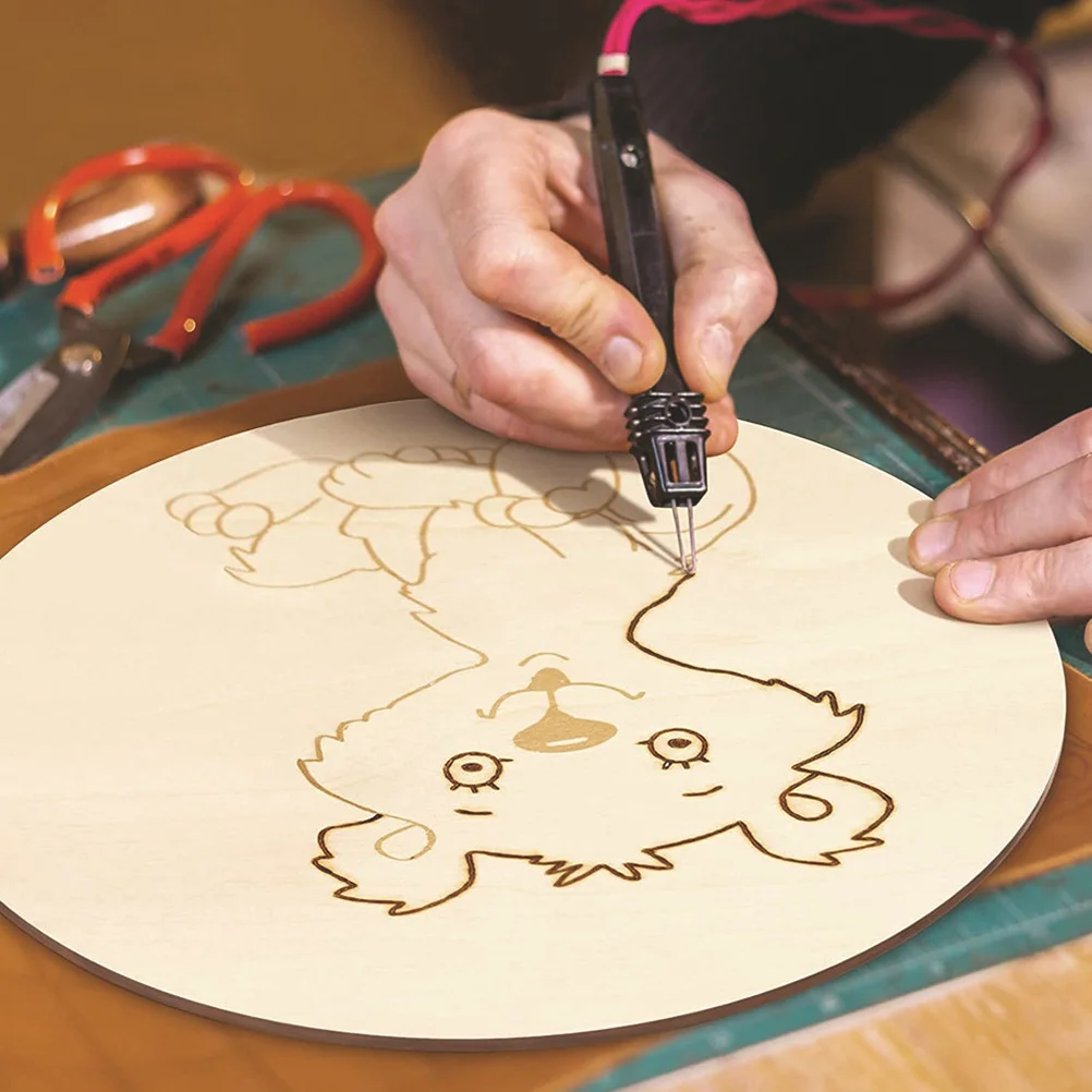 

6pcs 11.79 Inch Round Wooden Discs Unfinished Natural Wood Slices For Crafts Diy Painting Carving Rustic Wedding Christmas