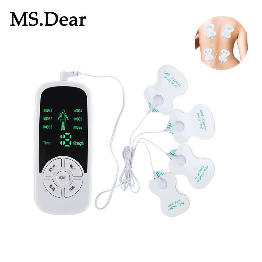 

6 Modes EMS Electric Muscle Therapy Stimulator Tens Unit Machine Meridian Physiotherapy Pulse Abdominal Prostate Body Massager