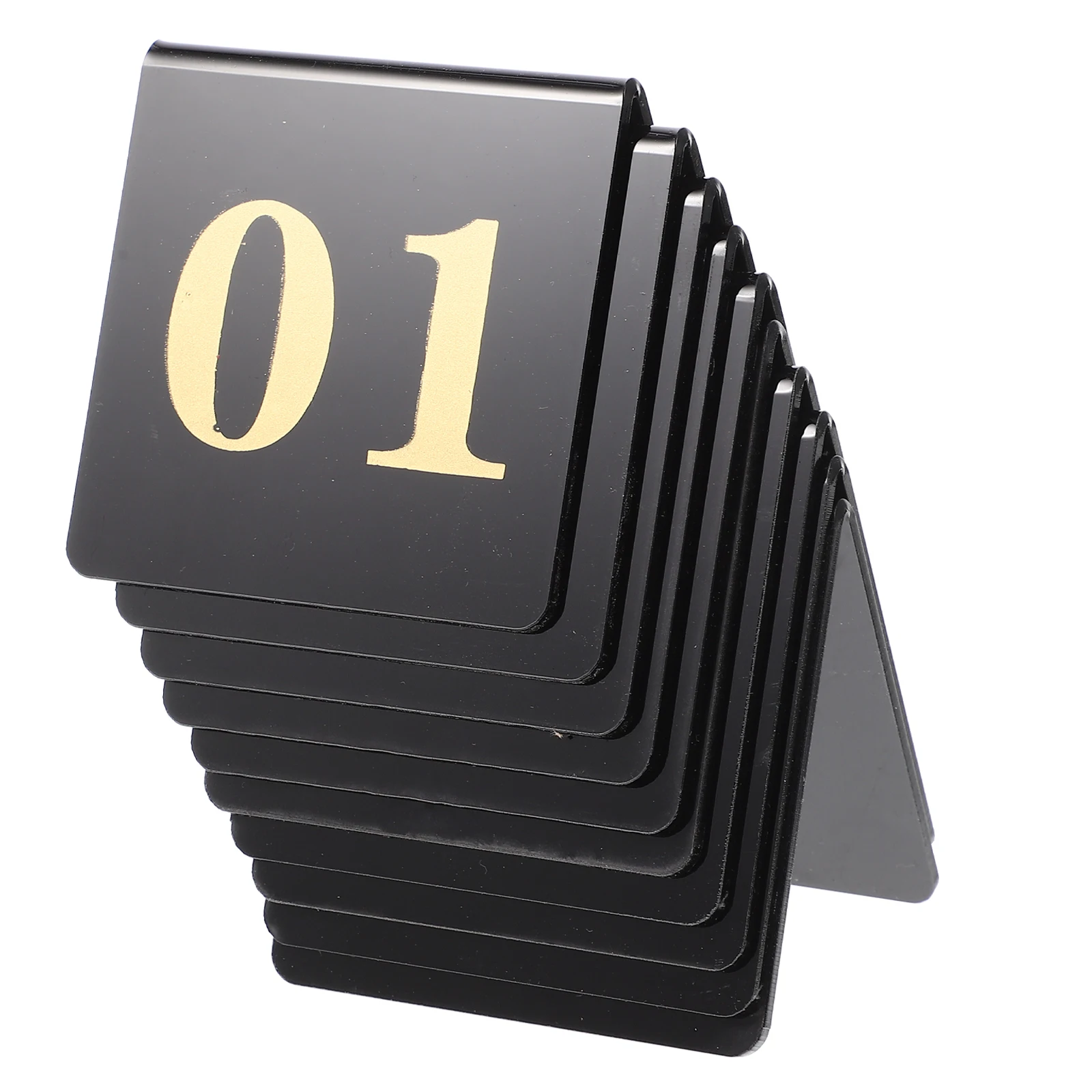 

10 Pcs Table Number Card Seat Wedding Signs for Reception Desktop Numbers Restaurant Tables Reusable Double Sided Banquet