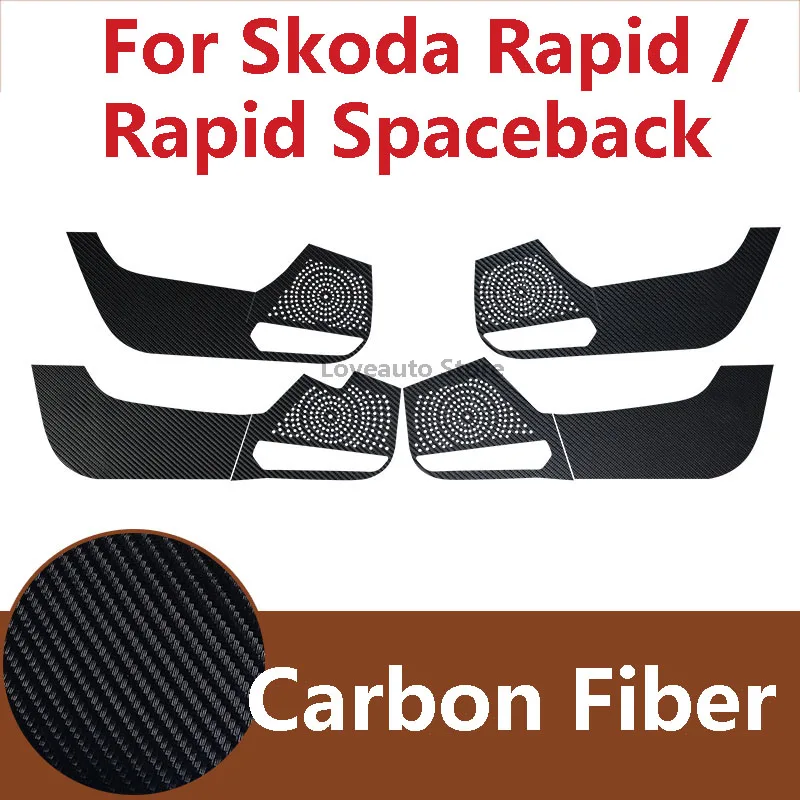 For Skoda Rapid / Rapid Spaceback Car Door Anti Kick Protector Pad Leather Door Plank Mat Cover Sticker Accessories 2021 2020