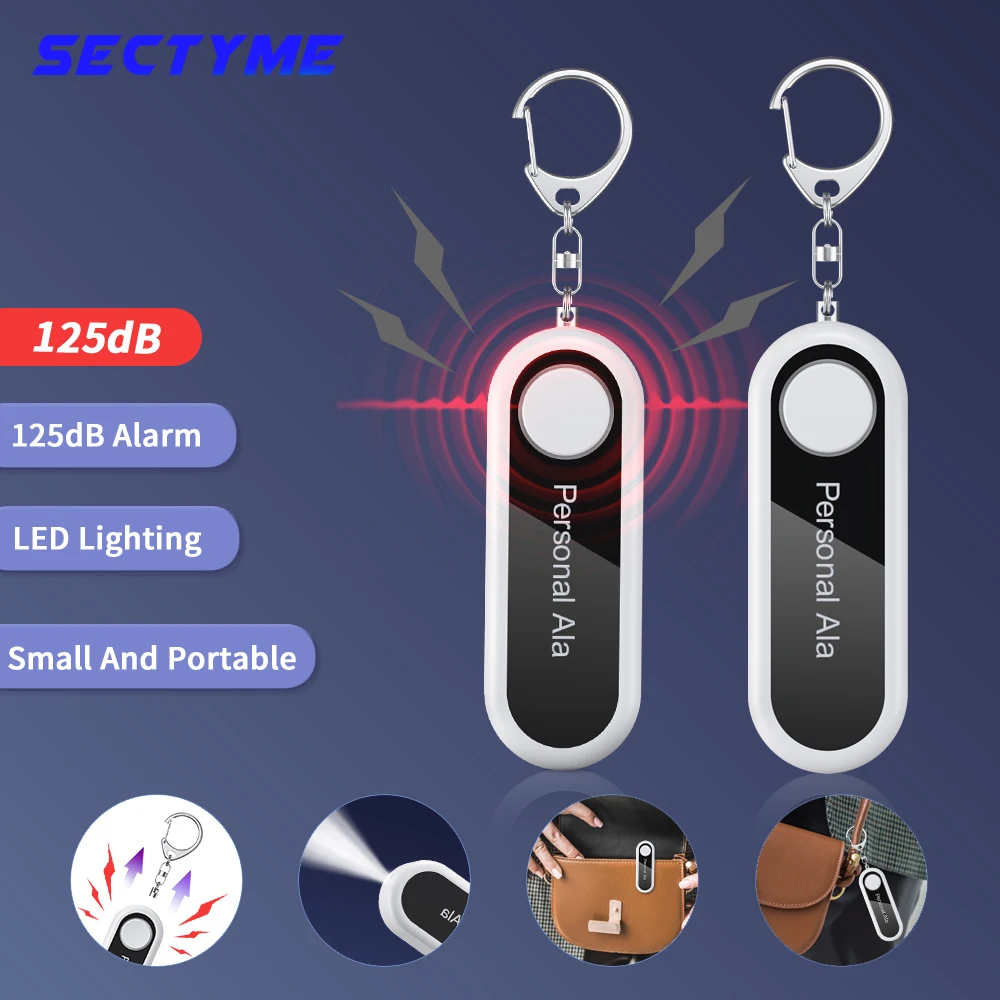 

Sectyme Self Defense Alarm 125dB Personal Defense Security Women Siren Child Tools Alarm Security Protect Portable Loud Panic