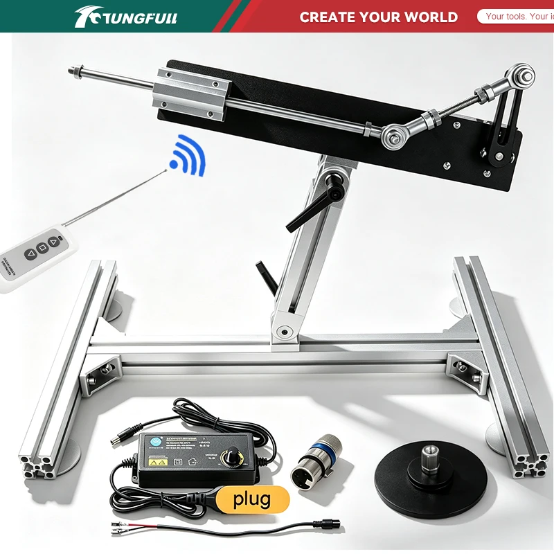 DC 24V Remote Control Automatic Telescopic Linear Actuator 60-200mm Stroke With 775 Motor Greater Thrust 230RPM Optional Stand