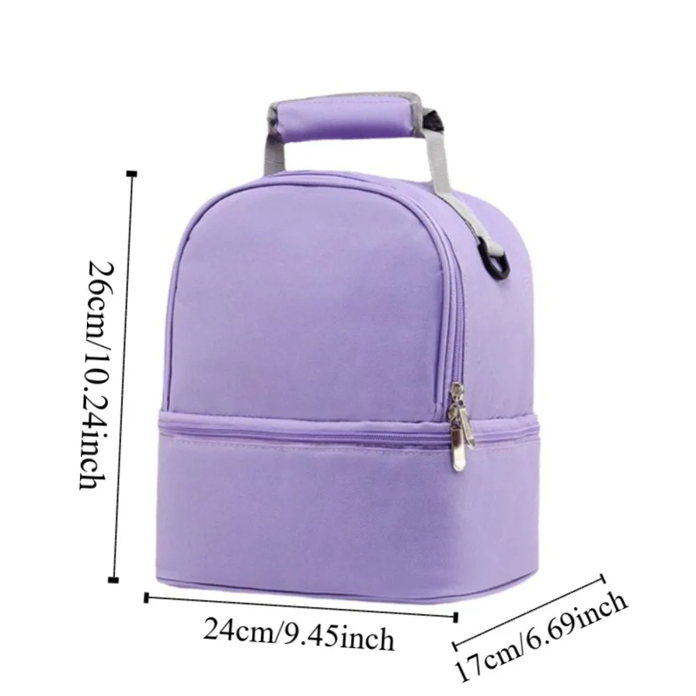 Nylon Insulation Mommy Backpack Double Layer Large Capacity Baby Diaper Bag Milk Preservation Multifunctional Mommy Shoulder Bag