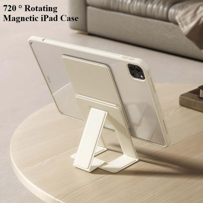 

Магнитный чехол для iPad Air 4 5 6 10,9 дюймов 11 дюймов 720 ° Вращающийся чехол для планшета Funda iPad A16 Защитный чехол-подставка 10-го 11-го поколения