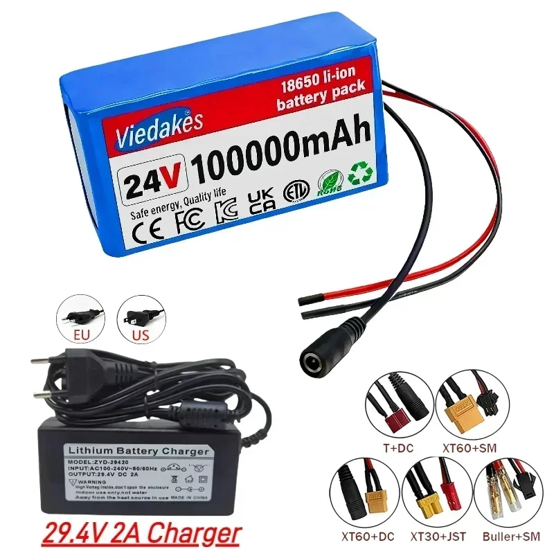 【عرض ساخن】حزمة بطارية ليثيوم 7S3P 24V 100000mAh 18650، سعة كبيرة، عالمية، فعالية عالية من حيث التكلفة، ضمان الجودة #5