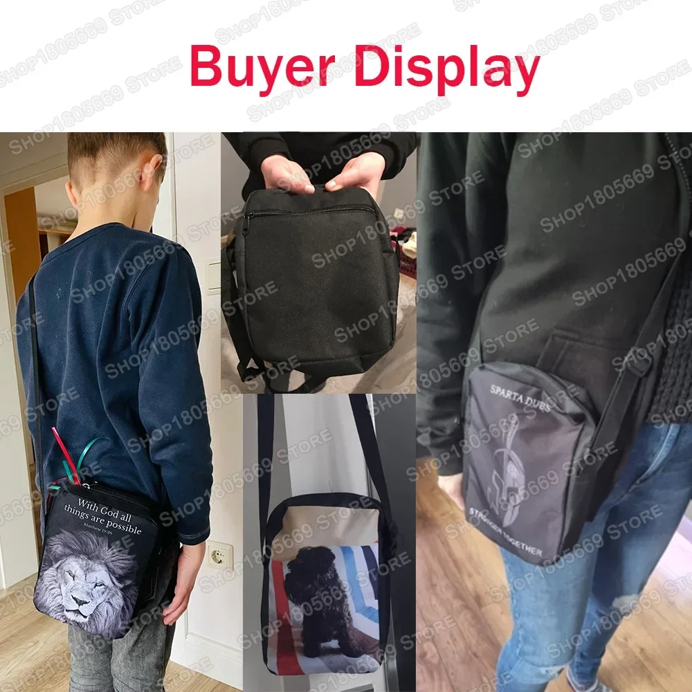 Bolsos cruzados con estampado de corona para niños y adolescentes, bolsos deportivos de fútbol con sangre caliente, soporte para teléfono, bolsa de