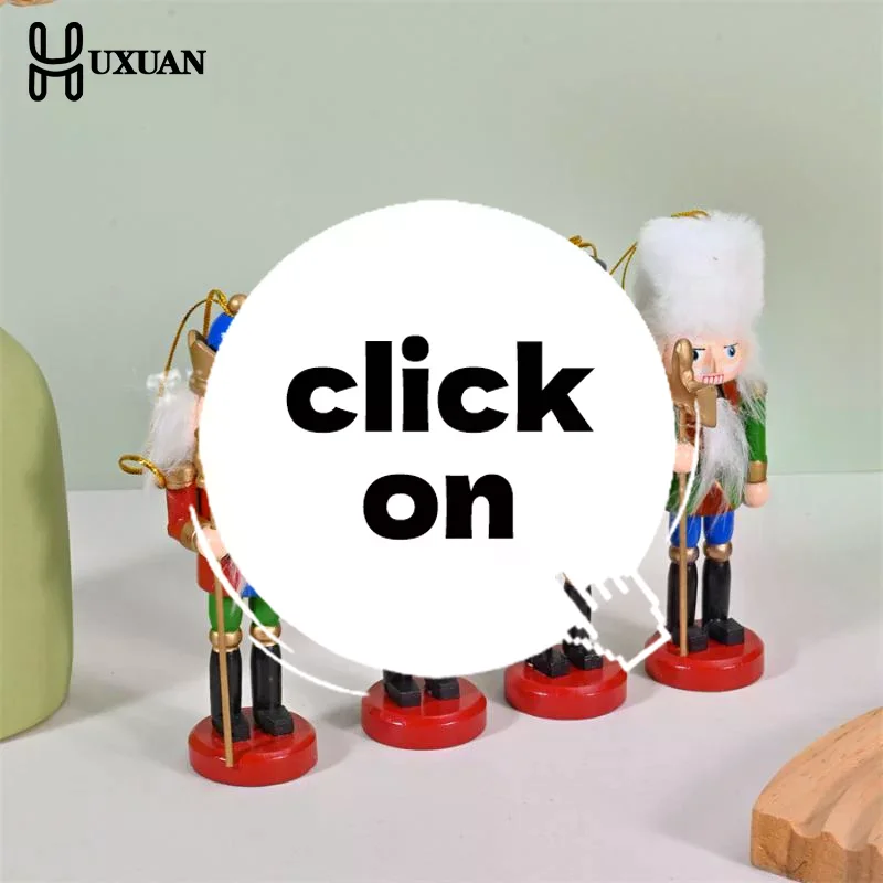 New! 4/5/6pcs/box Christmas Nutcracker Soldier Puppet Wooden Handicraft Christmas Tree Pendant Desktop New Year Home Decoration