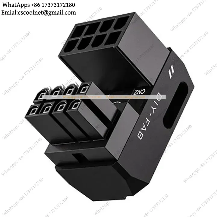 k3 8-Pin PCIe 3.0 GPU Power Adapter 180 Degree Right Angle Connector Elbow for Desktop Graphics Card Power Cable