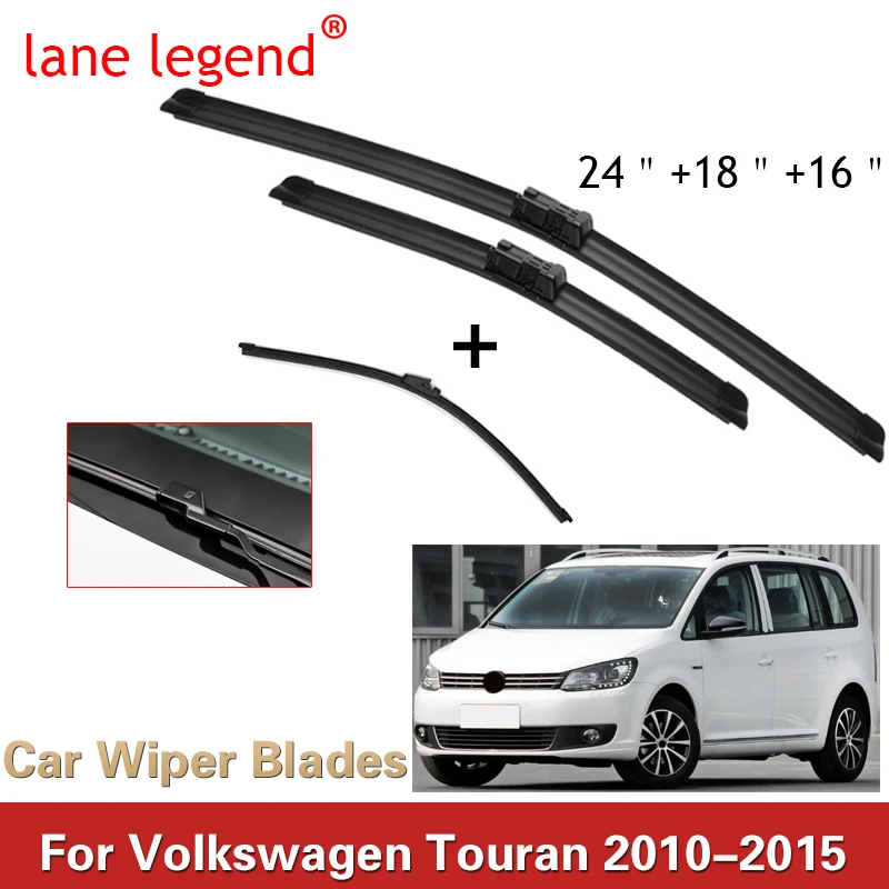 Car Wiper Blade Front & Rear Back Window Windscreen Windshield Wipers Auto Accessories For Volkswagen Touran Hatchback 2010-2015