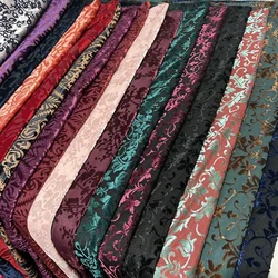 Golden Velvet Fabric Spring and Summer Hollow Elastic Rotten Flower