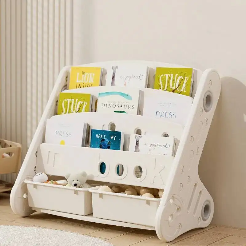 

Room Bedroom Nordic Children's Bookshelf Home Living Children's Picture Books Toy Storage Cabinet Snacks Sundries Organizer Rack