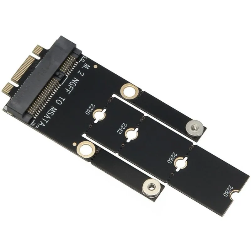 DT21 M.2 NGFF B+M Key to MSATA Adapter Card, MSATA to M.2 NGFF Converter Riser, for 2242/2260/2280 SSD