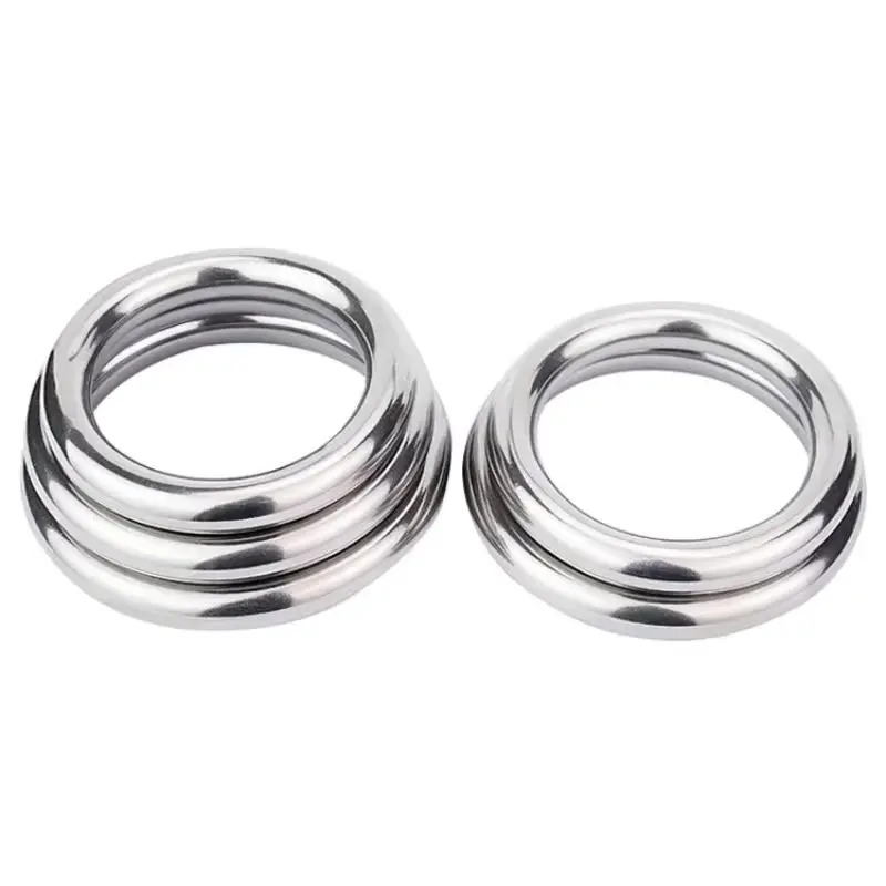 M3-M10 304 Stainless Steel Solid Seamless O Ring Heavy Duty Welded Round Rings For Rigging Marine Boat Hammock Yoga Hanging Ring