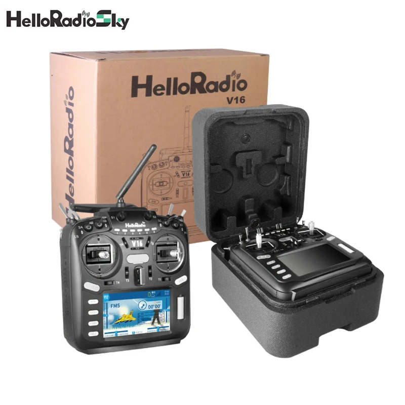 Модель HelloRadio V16, передатчик ELRS, пульт дистанционного управления, совместимая с FPV, высокочастотная головка, EDGTX, кроссовер с сенсорным экраном Модель HelloRadio V16, передатчик ELRS, пульт дистанционного управления, совместимая с FPV, высокочастотная головка, EDGTX, кроссовер с сенсорным экраном