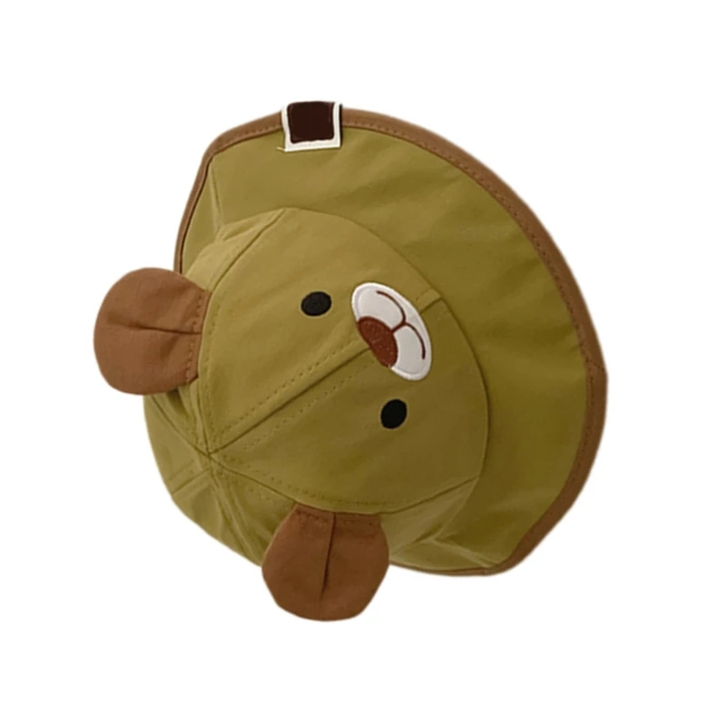 verão bonito urso orelhas balde chapéu para o bebê larga infantil bacia bonés fashionabe desenhos animados