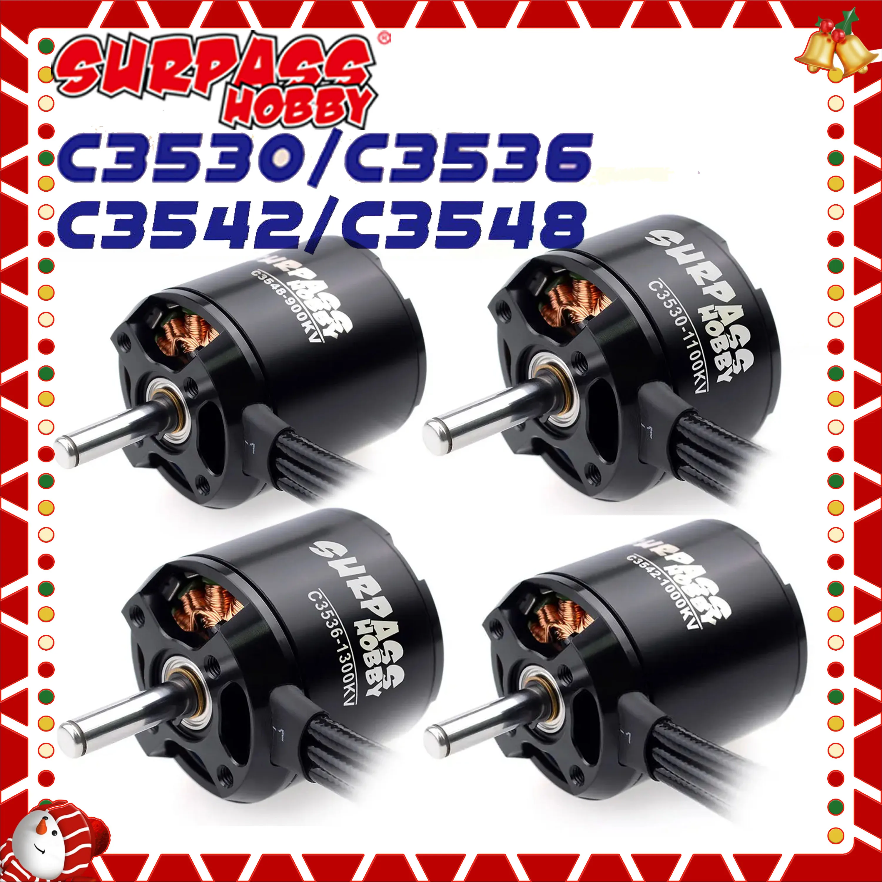 Surpass Hobby C35 Series 3530 3536 3542 3548 Outrunner Brushless Motor for RC Fixed-wing Plane FPV Drone Quadcopter Aircraft Kit