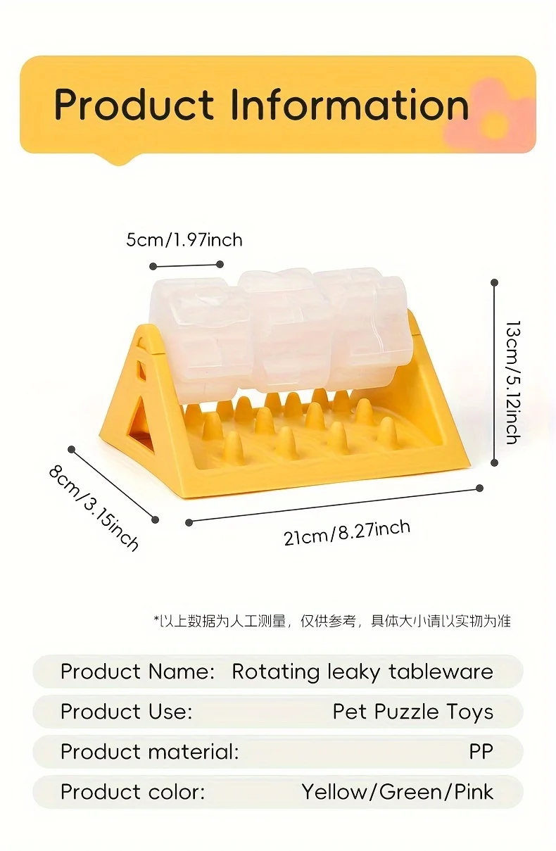 Interaktives Hundefutterspender-Spielzeug – Puzzle-Futterspender mit auslaufsicherem Design, langsam fütterndes Design und langlebigem PP-Material für Hunde – Detail 6