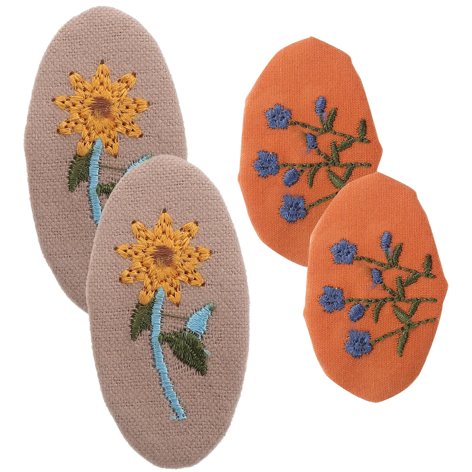 

2Pairs Floral Hair Clips Fashion Snap Barrettes for Women Skin Friendly Hair Accessories Perfect Match for Outfits