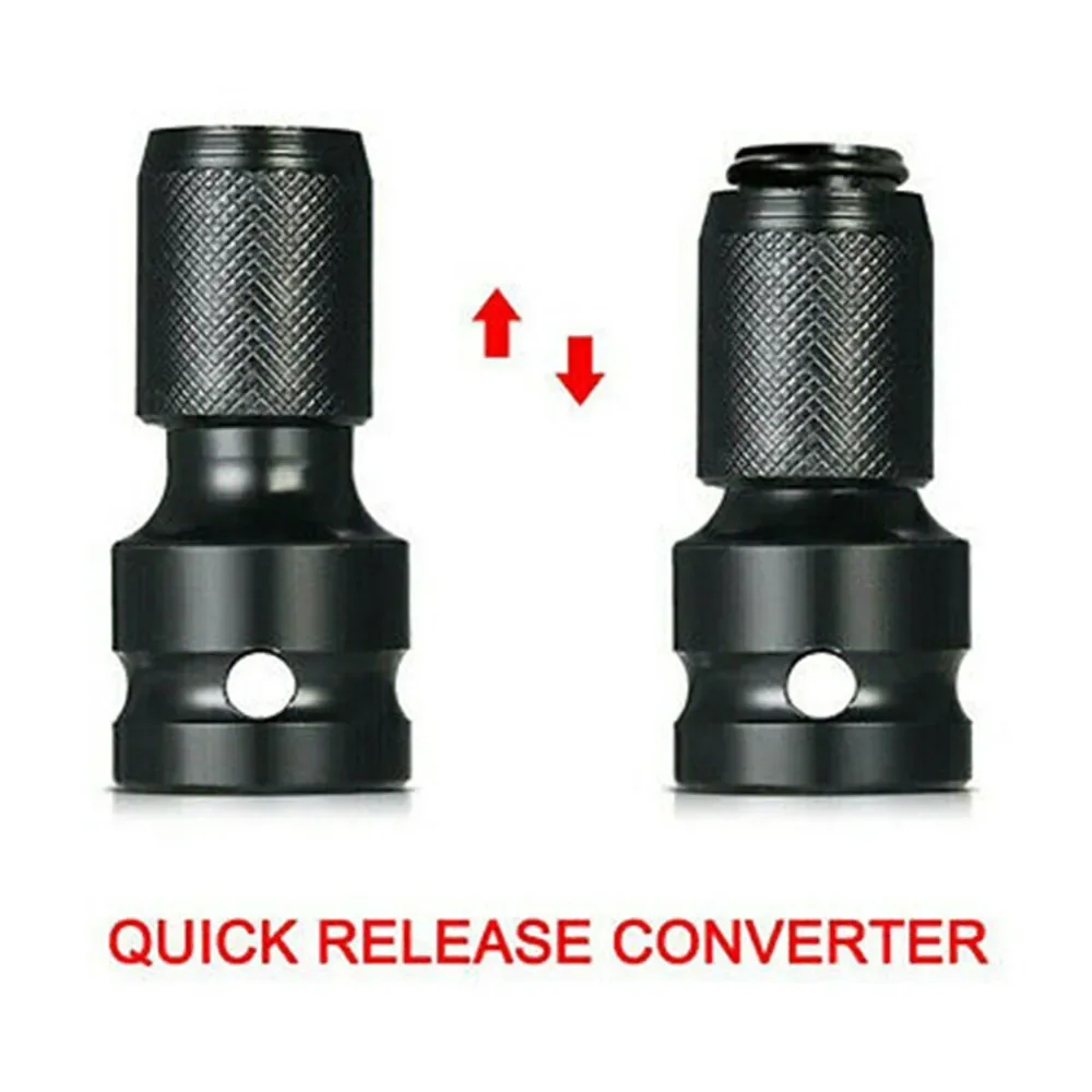 1/2 Inch To 1/4 Inch Hex Socket Adapter Electric Wrench Drive Converter Chuck Ratchet Socket Impact Tool