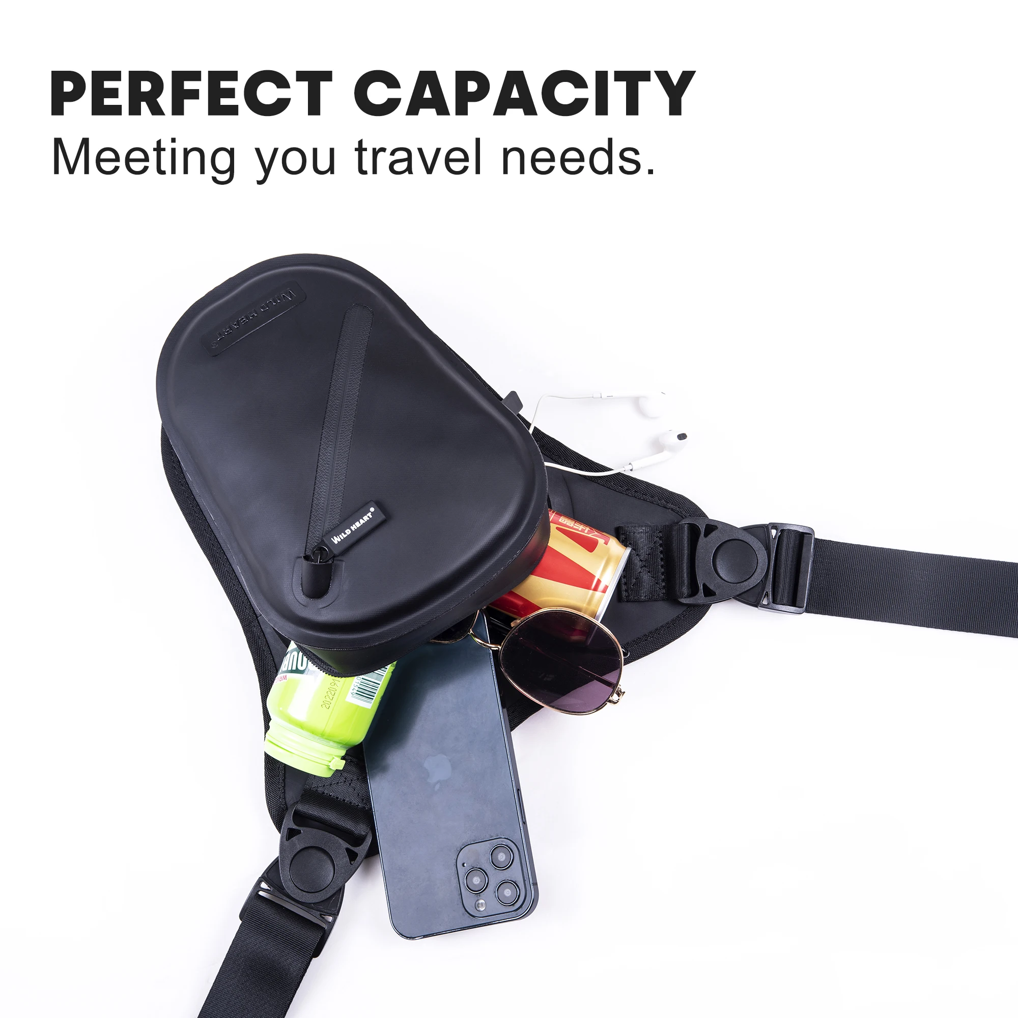 Waterproof Motorcycle Waist Bag Crossbody Chest Pack Thigh Bag for Outdoor Riding Racing Motorbike Travel Gear