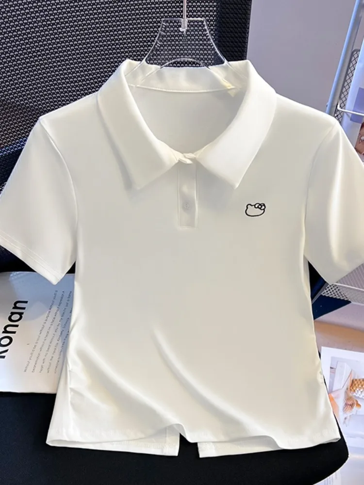 

Рекомендуемый Self-Kept irt ort Sve Женский летний дизайн с отложным воротником Ba Exposure с поясом, корейский топ St...