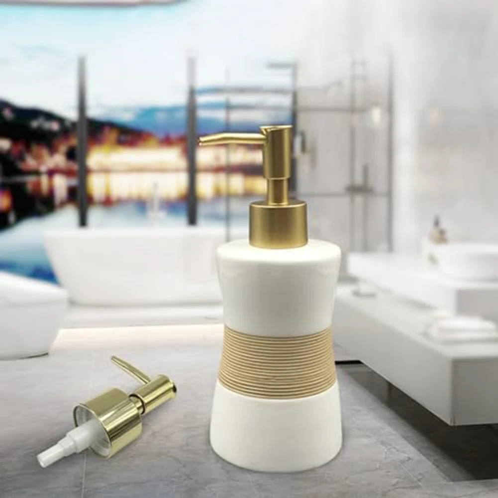 ABS Plastic Pump Head And Pipe Soap Dispenser Pump Replacement Leak-proof Pump Head For Kitchen Bathroom Worktop Bottles