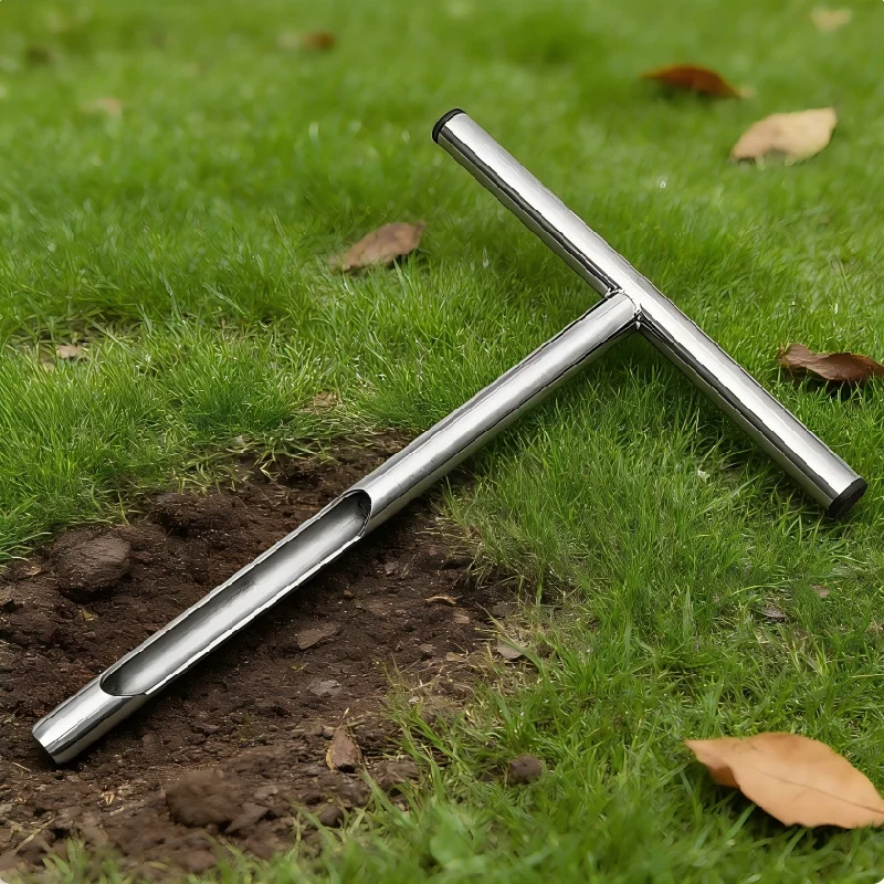 T-shaped soil sampler, agricultural sampling tool, landscaping and lawn maintenance tool