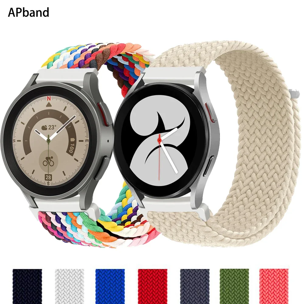 Braided Solo loop Strap For Samsung Galaxy Watch 5/6/pro/4/Classic/46/3/active 2/s3/s2 Elastic bracelet Huawei watch GT/2/2e/pro