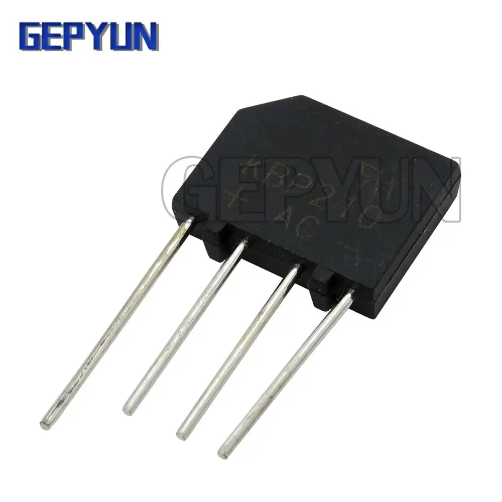 10PCS KBP210 2A 1000V KBP206 KBP307 KBP310 bridge rectifier Gepyun