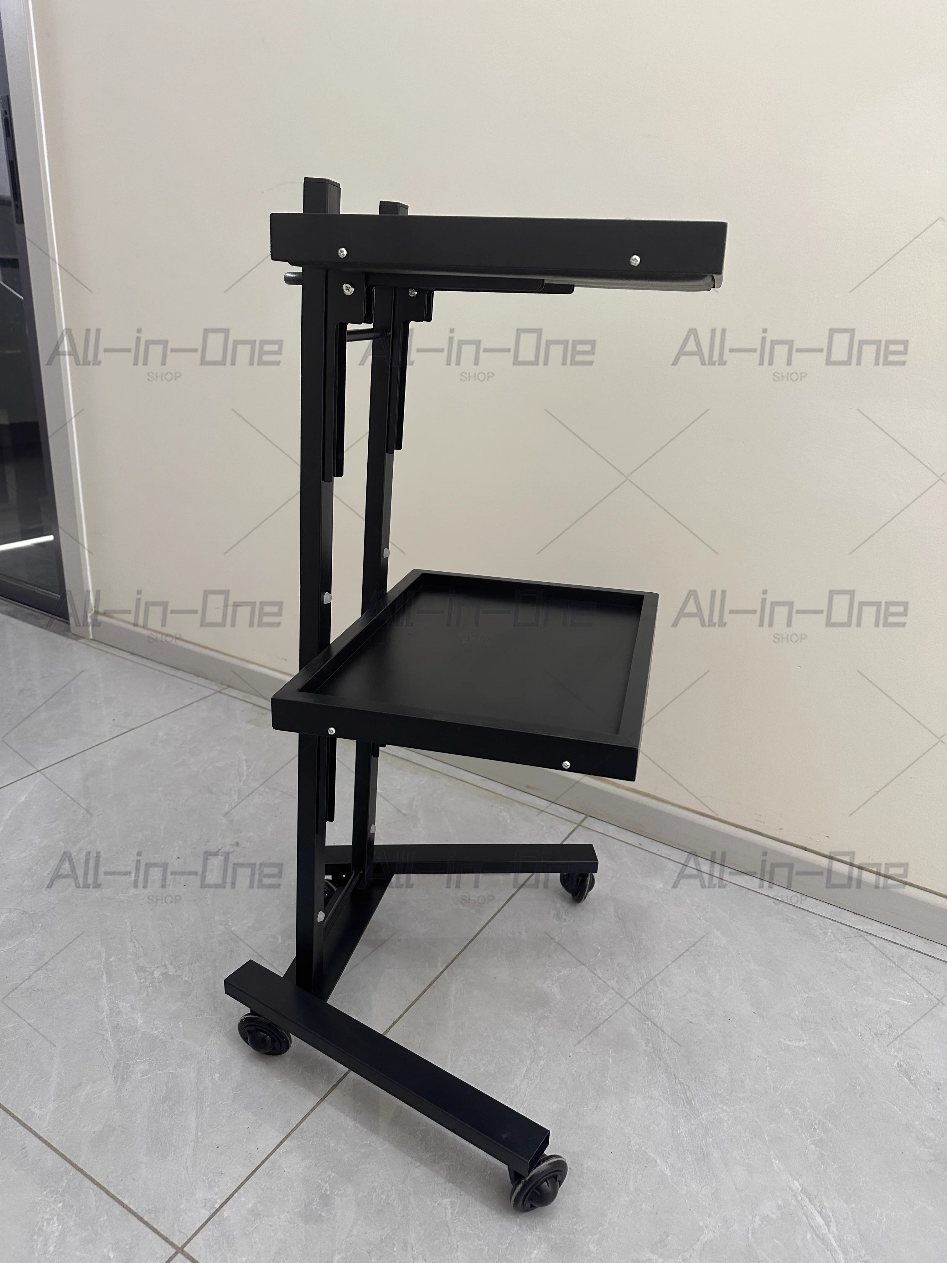 multi-function-stainless-steel-rolling-cart-foldable-2-tier-trolley-for-salon-supermarket-professional-workbench
