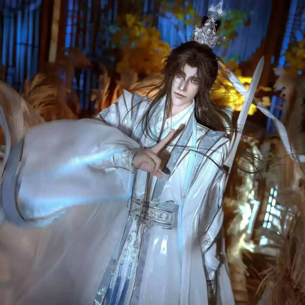 TGCF Mo Dao Zu Shi Lan Wangji Cosplay Costume Halloween Wei Wuxian Yiling Patriarch Ancient Hanfu Clothing Unisex Full Set