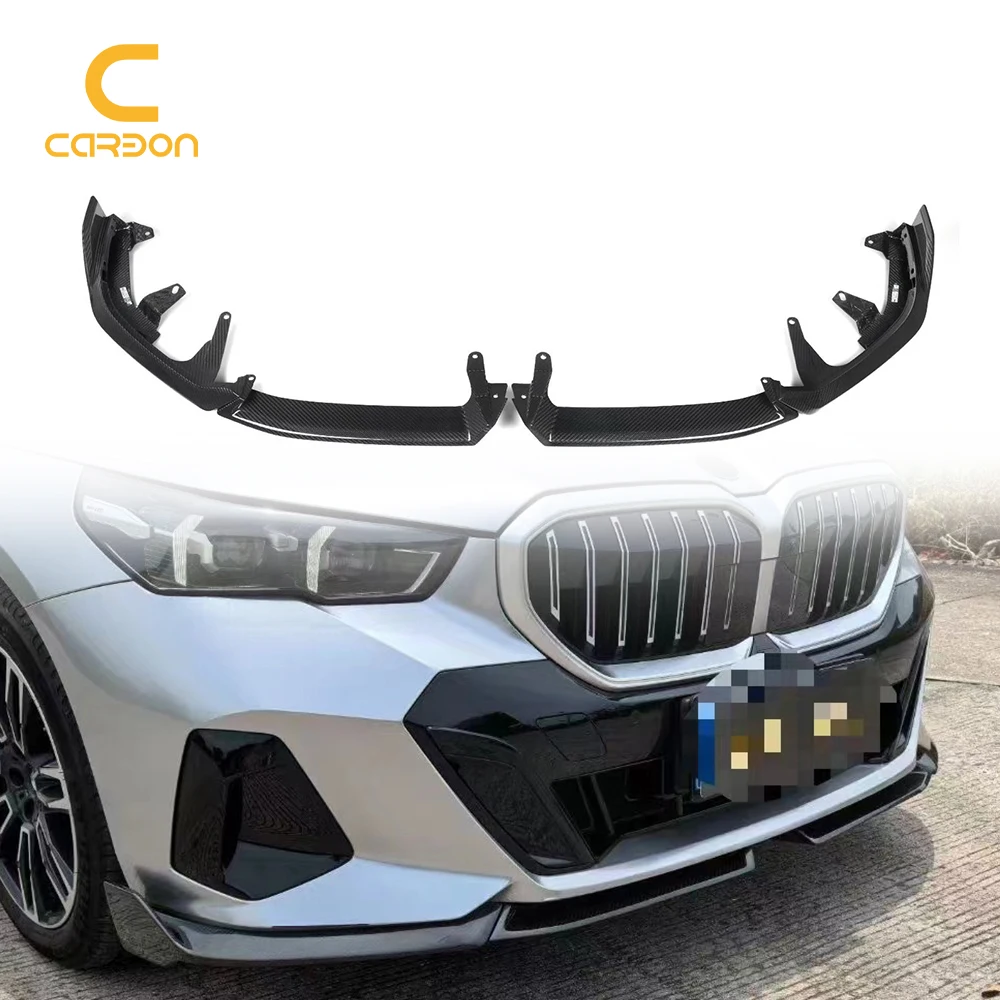 Real Carbon Fiber Front Bumper Spoiler Lip For BMW 5 Series I5 G60 2024 Car Lower Splitter Body Protector Kit