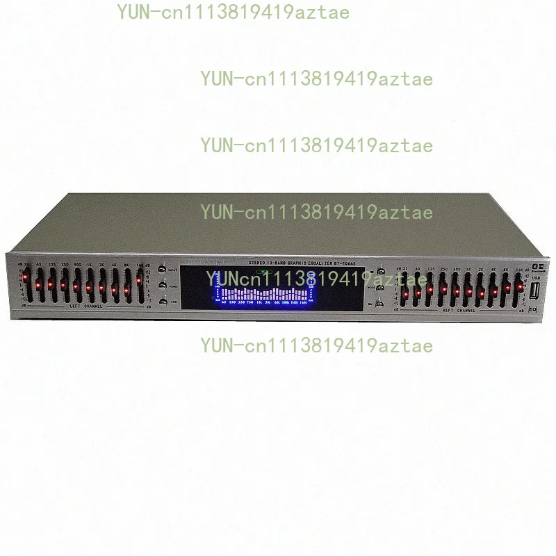 EQ-898BT HIFI Digital HD Stereo Preamplifier Built-In USB Bluetooth Home Stage Equalizer Dual 10 Segments 220V