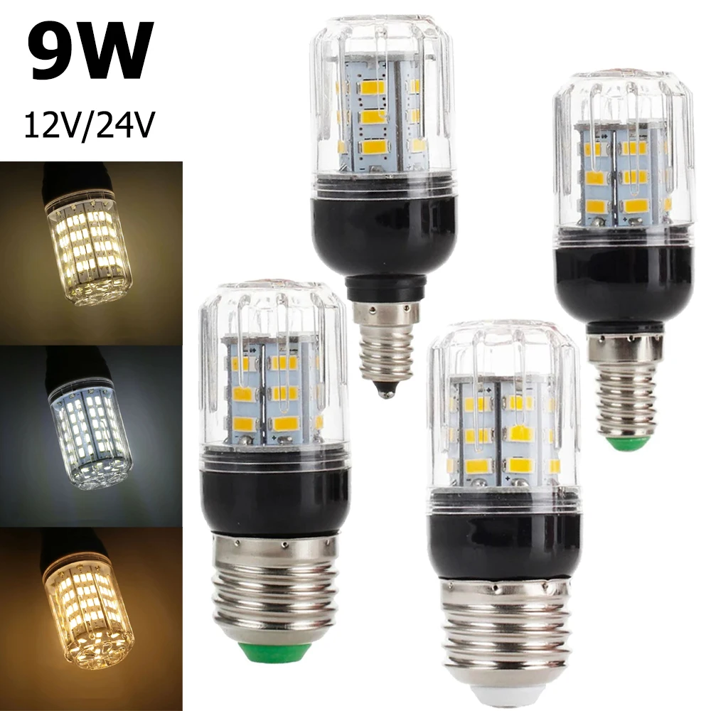 10pcs/lot Led Corn Light Bulbs E27 E12 Bulb Night Replace Halogen Chandelier Lights 5730SMD Energy saving High-power White Study