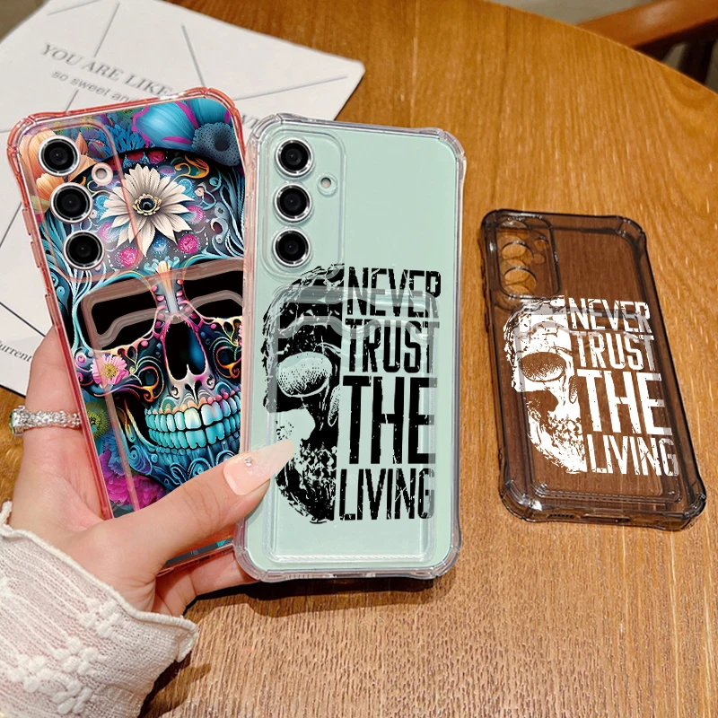 Black Skull Pattern Wallet Cas - Phone Cases With Wallet ulasan dan harga