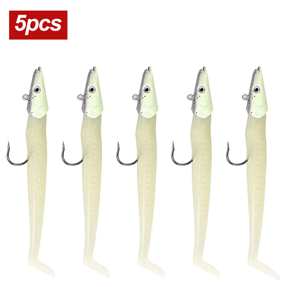 5pcs Soft Fishing Lure 10g/11cm Wobblers Artificial Bait with Spoon Jig Fishing Tackle