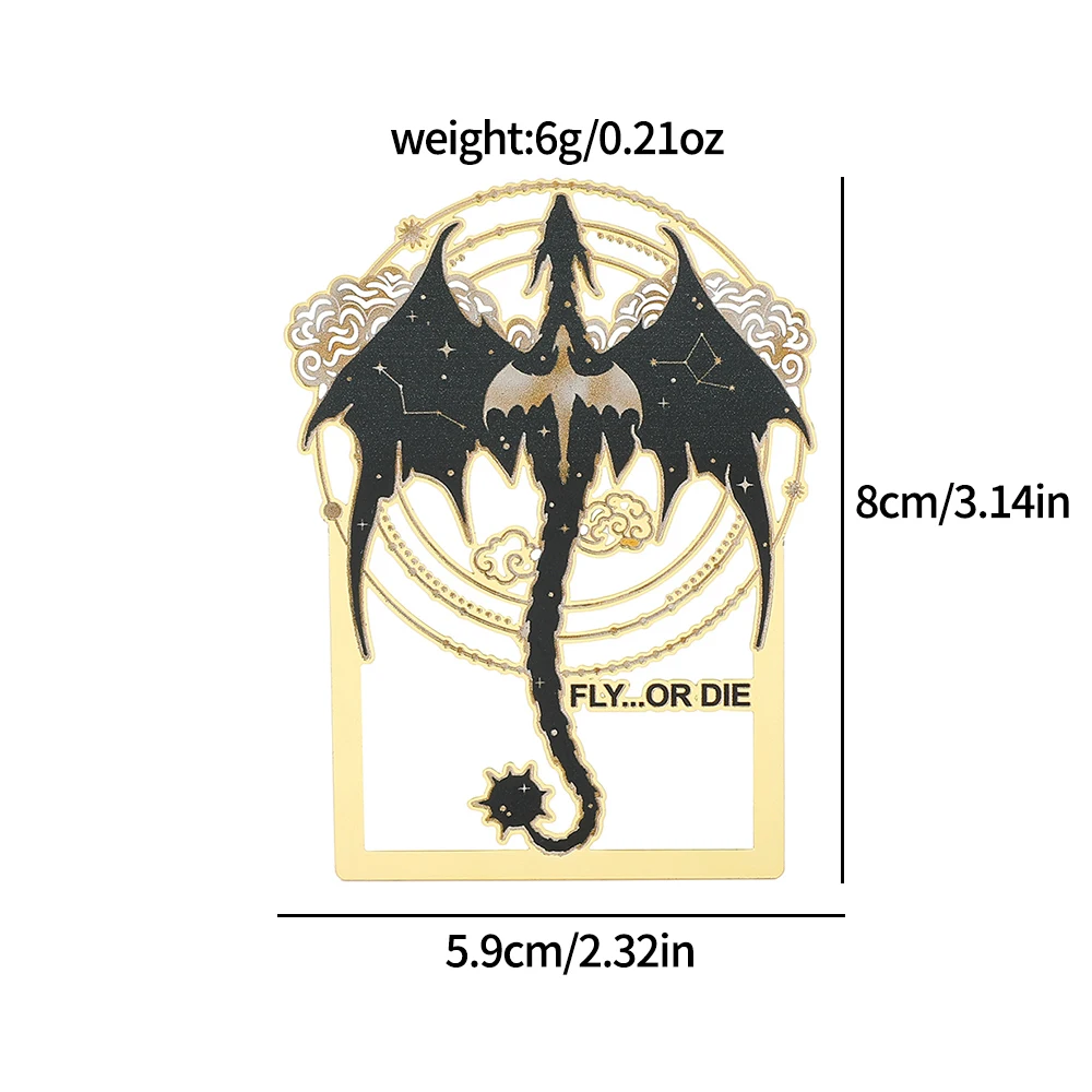 Fourth Wing Acrylic Dragon Tassels Bookmark Magic Mysterious Ancient Beast Fantasy Page Marker Bookmark for Students Teachers