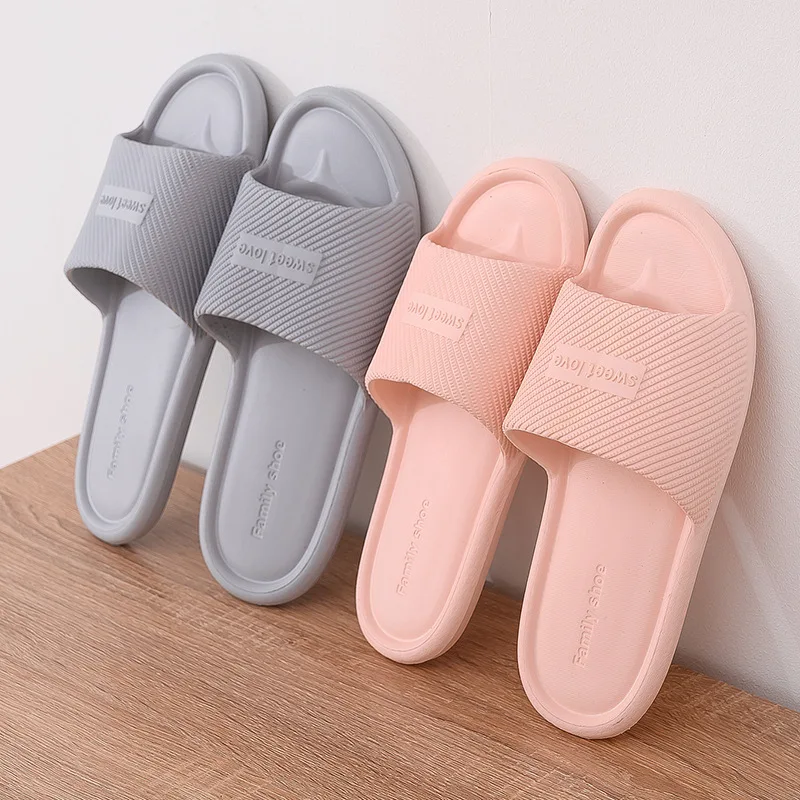 Summer Slippers Bathroom Flat Shoes Beach Unisex Men Women Female Soft Bottom Eva Flip Flop Non-Slip Couple Home Sandals