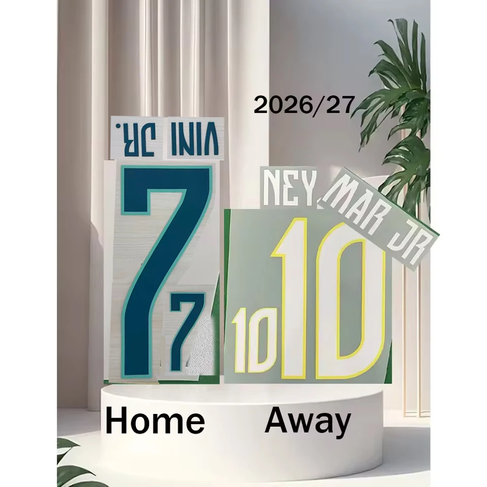 2026/27 Brazil RODRY10GO Home and away name sets iron on VINI7 JR. Soccer Name and number top AAAA quality NAMESET 2026 cup