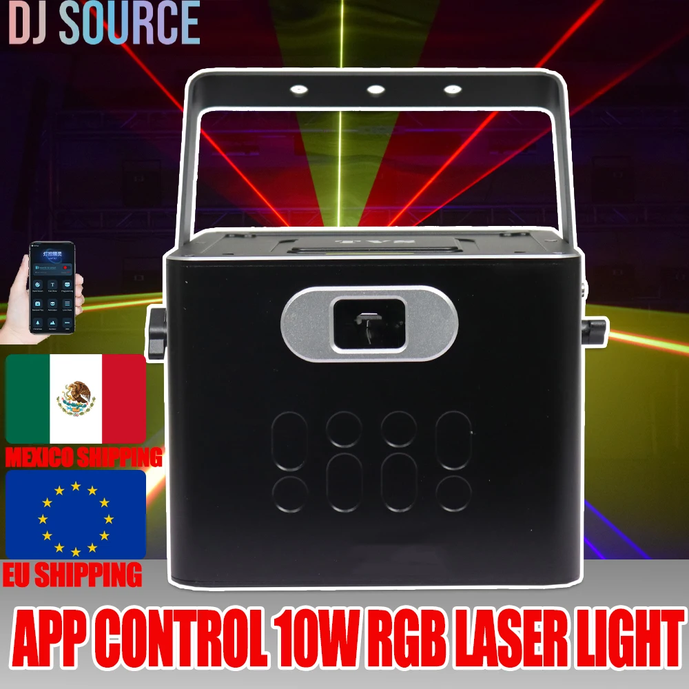 

30Kpps 10W RGB лазерный свет Android/IOS APP управление полноцветный анимационный сканер сценический свет DMX512 для вечеринки CLub сценический эффект