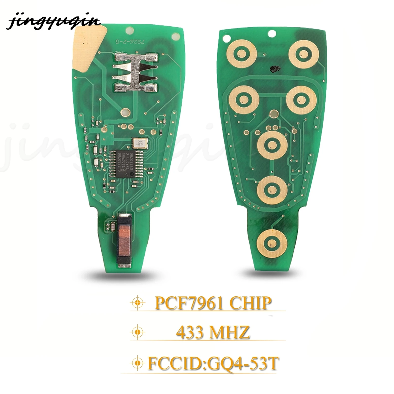 

jingyuqin 2/3/4/5/6/7 Buttons Remote Car Key Circuit Board For Jeep Grand Cherokee Chrysler Dodge PCF7961 Chip GQ4-53T 433Mhz