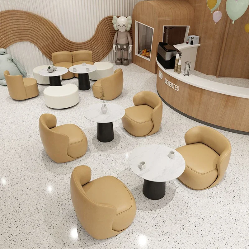 

module creative leisure club sales office negotiation reception sofa book bar milk tea cafe table and chair combination